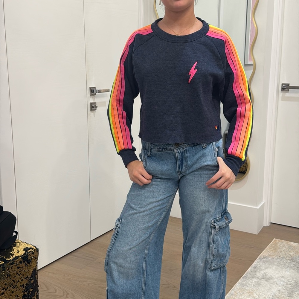 aviator nation cropped sweatshirt